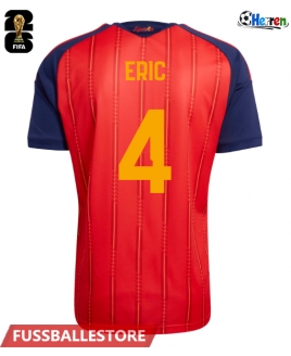 Günstige Spanien Eric Garcia #4 Heimtrikot WM 2026 Kurzarm